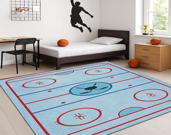 Eishockey-Spielfeld: Sportdekor für Jugendzimmer & Männerhöhlen