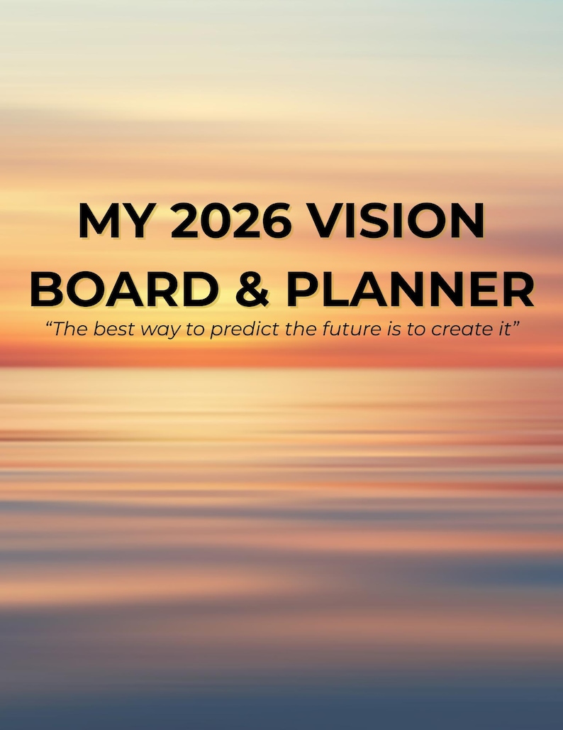 2026 Digital Vision Board Kit | Canva Template | Goal Setter ...