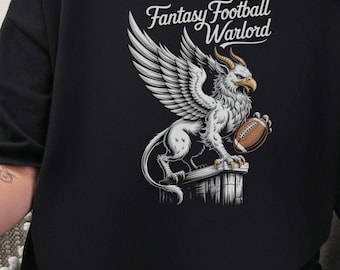 Camiseta de Fantasy Football Warlord Griffin: Arte deportivo gótico