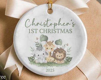 Baby's First Christmas Ornament, Personalized Baby Keepsake, Custom Newborn Gift, Baby Name Ornament 2025, Holiday Decoration