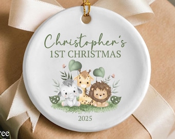 Baby's First Christmas Ornament, Personalized Baby Keepsake, Custom Newborn Gift, Baby Name Ornament 2025, Holiday Decoration
