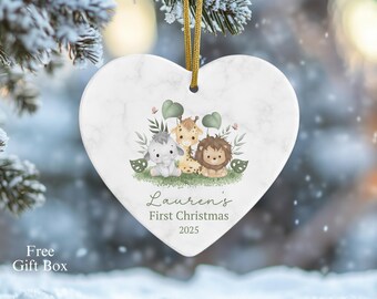 Baby's First Christmas Ornament, Personalized Baby Keepsake, Custom Newborn Gift, Baby Name Ornament 2025, Holiday Decoration