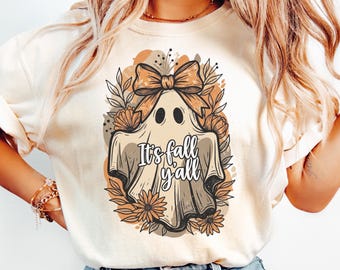Ghost Theme Shirt for Halloween Lovers, Gift for Ghost Fans, Cute Ghost Shirt, Halloween Coquette Tee, Spooky Ghost Fun Shirt, Spooky Season