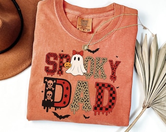 Spooky Dad Shirt, Comfort Colors Ghost Halloween Tee, Dad Halloween T-Shirt, Trick or Treat, Pumpkin Shirt, Fall Dad, Spooky Season Shirt