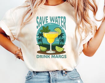 Margarita Lover Shirt for Cocktail Enthusiasts, Funny Drinking Tee, Gift for Margarita Fans, Save Water Drink Margs T-Shirt, Party Tee