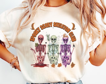 Skelett Thema Shirt für Halloween Liebhaber, Geschenk für Skelett Fans, süßes Skelett T-Shirt, Halloween Spirit Tee, gruseliges Skelett Spaß Shirt