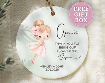 Flower Girl Ornament, Custom Flower Girl Christmas Ornament Gifts for Flower Girl Proposal Gifts for Flower Girl Keepsake Flower Girl Gift