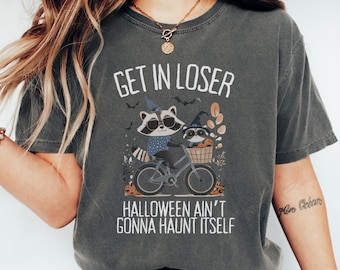 Cute Raccoon Halloween Shirt, Raccoon Lover Tee, Cute Spooky Animal Shirt, Quirky Racoon Shirt, Funny Halloween Racoon Tee, Comfort Colors