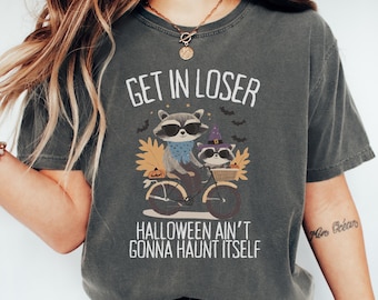 Cute Raccoon Halloween Shirt, Raccoon Lover Tee, Cute Spooky Animal Shirt, Quirky Racoon Shirt, Funny Halloween Racoon Tee, Comfort Colors