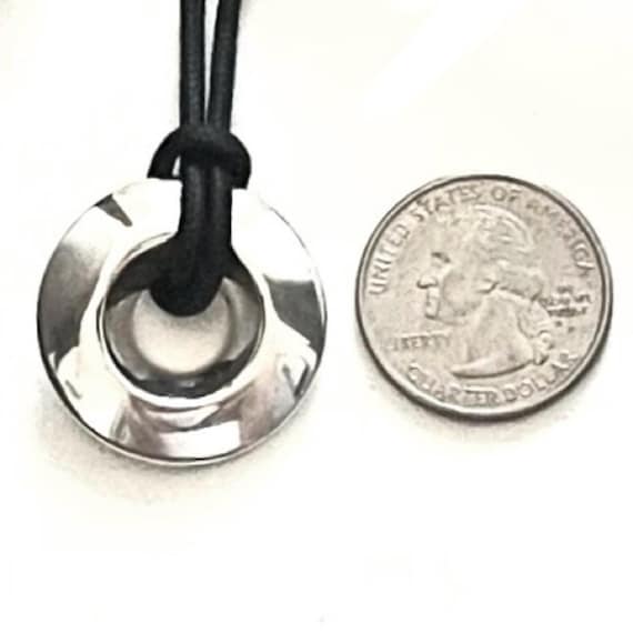 Christofle (925) Circle Pendant w/ Silk Cord! - image 5