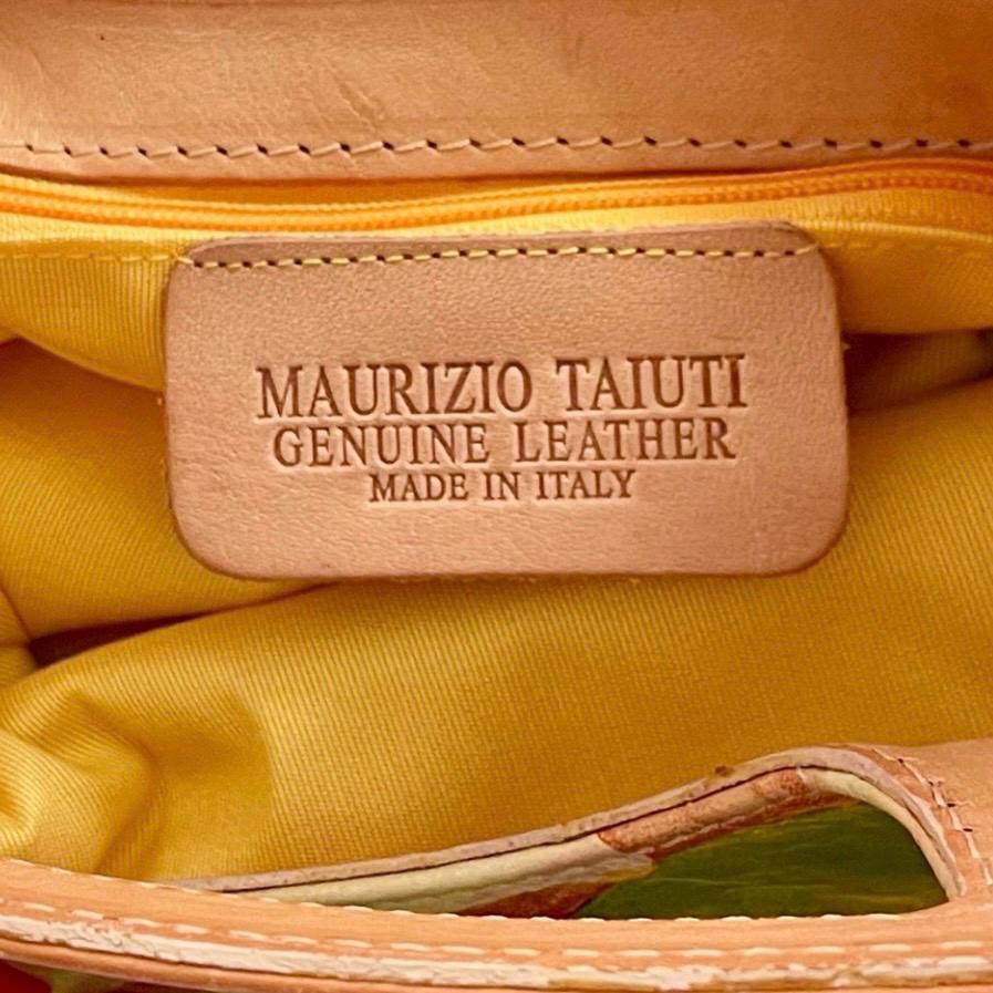 Sac à Main Maurizio Taiuti Marron En Cuir Véritable Italien - Neuf Sans étiquette