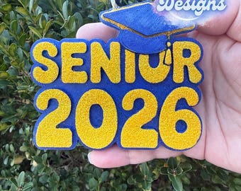 Freshie Senior 2026 graduation high school college car air freshener | air freshener school colors cap and tassel
