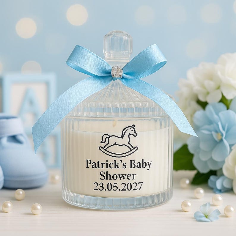 Personalized Baby Shower Candle Favors – Rocking Horse, Soy Wax - Etsy