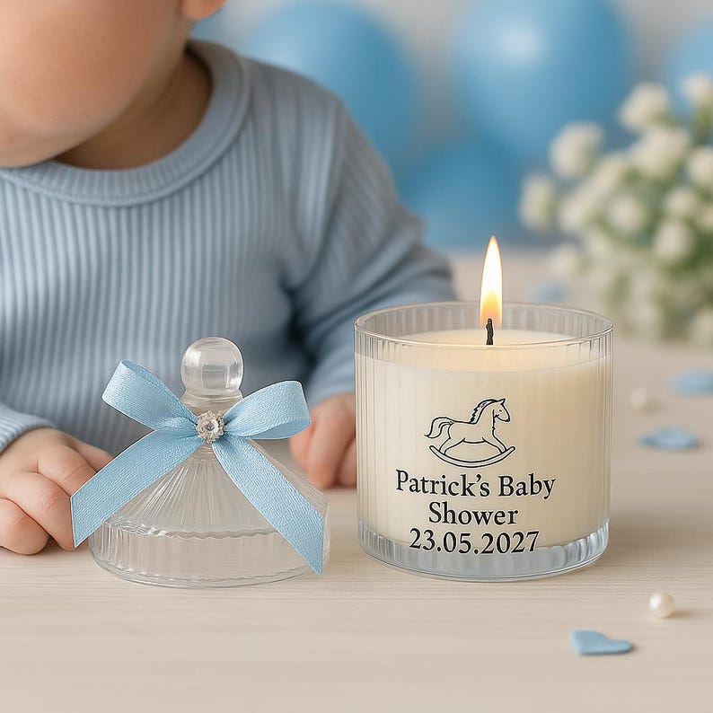 Personalized Baby Shower Candle Favors – Rocking Horse, Soy Wax - Etsy