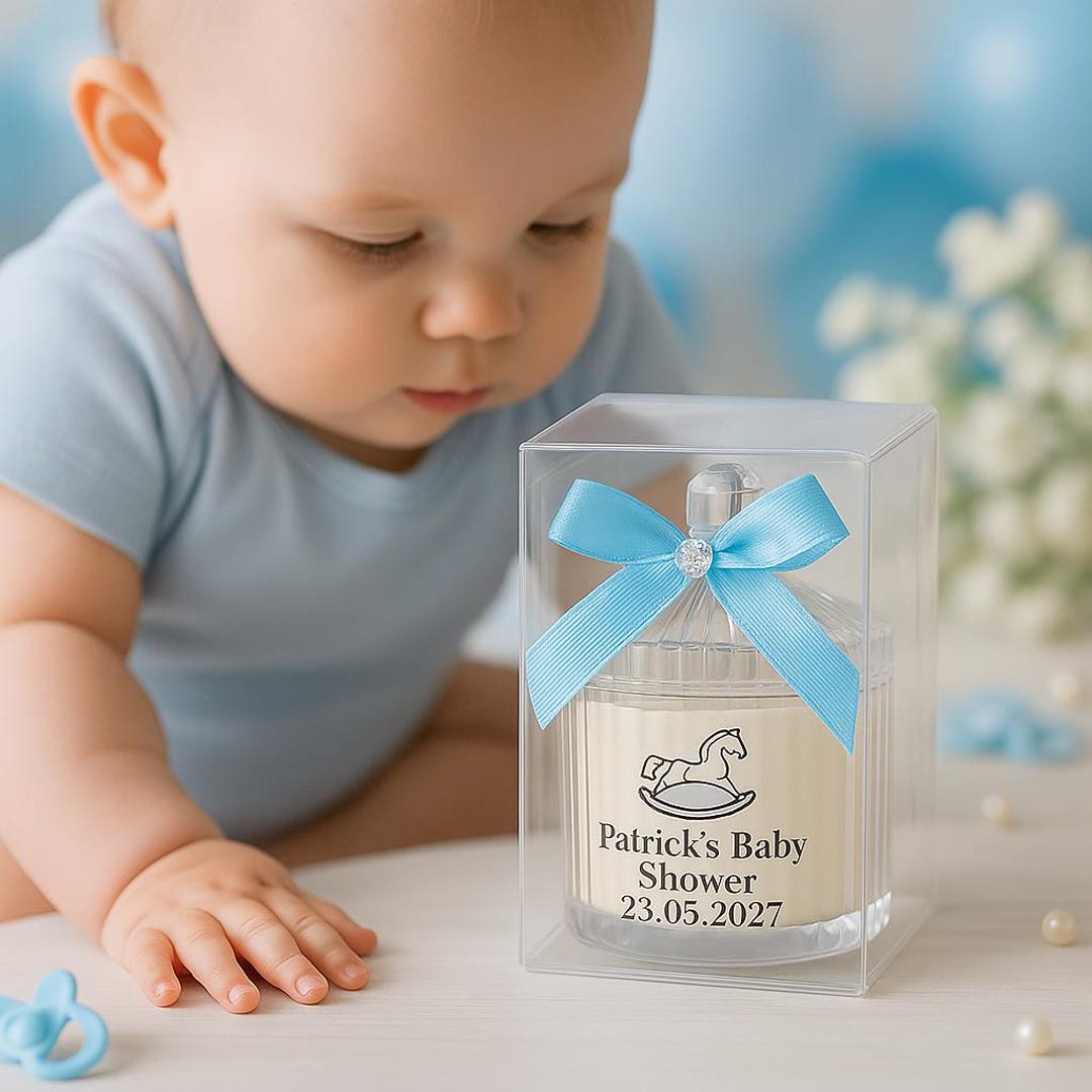 Personalized Baby Shower Candle Favors – Rocking Horse, Soy Wax - Etsy