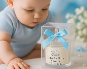 Personalized Baby Shower Candle Favors – Rocking Horse, Soy Wax