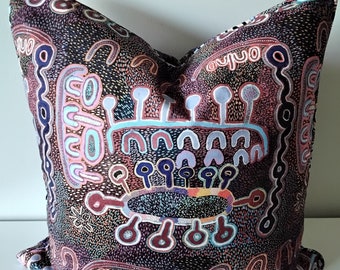 Aboriginal Art Cushion cover Warlu dreaming cushion cover, Indigenous cushion cover