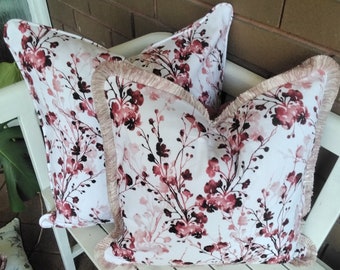 Red Floral cushion cover