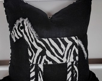 Abstract Zebra cushion cover, Animal cushion cover, Zebra cushion cover, Made in Australia