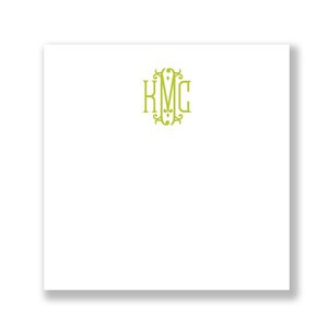 Personalized Square Notepad, Custom Monogram Paper Pad, Gift for Her, Preppy Stationery, Teacher Gift, Desk Accessories, Cute Paper Goods