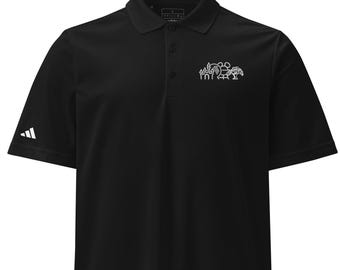 4 Park Icons Signature Adidas® Golf Polo / Performance Resort Shirt / Minimal Park Collection