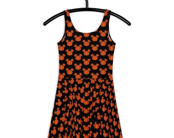 Mickey Pumpkin Skater Dress | Disney Halloween Park Outfit