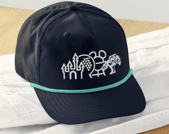 4 Park Icons Signature Rope Hat | Embroidered Golf Cap | Minimal Park Collection Snapback