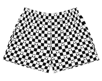 Mickey Checkered Athletic Shorts | Disney Activewear with Pockets