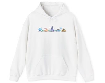 Felpa con cappuccio 4 Park Icons / Felpa della collezione Minimal Park / Strato caldo e confortevole per le vacanze