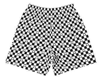 Mickey Checkered Athletic Shorts | Disney-Inspired Workout & Swim