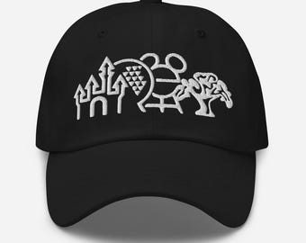 4 Park Icons Embroidered Dad Hat | Minimalist Baseball Cap | Signature Collection