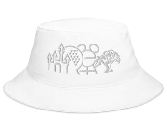 4 Park Icons Bucket Hat | Embroidered Cotton Disney | Minimal Park Collection