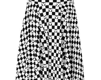 Mickey Mouse Checkered Skater Skirt | Disney Park Outfit