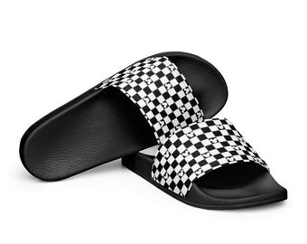 Men’s Mickey Checkered Slides | Disney Park Sandals