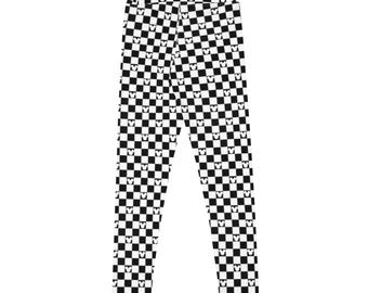 Mickey Checkered Yoga Leggings | Disney-Inspired High-Waisted Park Outfit