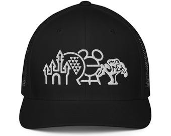 Disney 4 Park Icons Closed-Back Trucker Cap