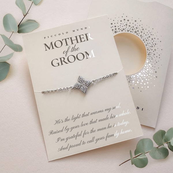 Mother of the Groom Bracelet, Hidden Message Jewellery, Sentimental Wedding Thank You Gift