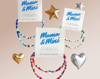Mama and Mini Matching Bracelets, Mother Daughter Gift, Mum Son Bonding, Christmas Stocking Filler