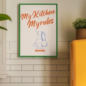Funny Kitchen Decor Set - Mother's Day Gift, Christmas Kitchen Wall Art, Unique Kitchen Gift, gift for mom
