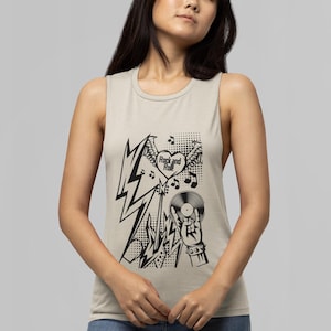 Vintage Rock Style Unisex Tank Top, RockAndRoll Tank, Music Lovers Tee, Band Merchandise, Festival Tank, Concert Apparel