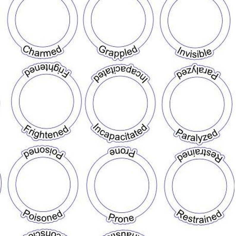 D&D Condition Rings and Enemy Tokens – Digital Laser Engraving Files ...