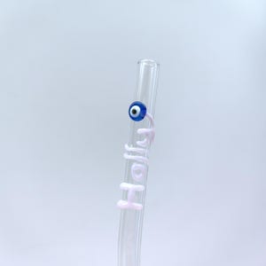Custom Glass Straw with Your Name – Personalized Reusable Straw | Eco-Friendly Gift, Handmade Borosilicate Drinkware