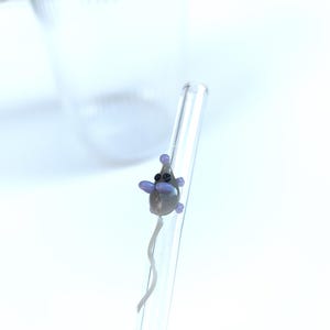 Drinking Glass Straw, Mouse Glass Straw, Smoothee Glass Straws With Mouse, Dishwasher Safe Straw, Glas Strohhalme Motiv, Sustainable