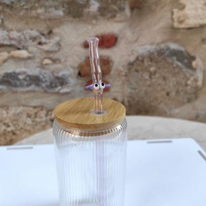 Straw, Elephant Trunk Glass Straw, Smoothee Glass Straws With Elephant Trunk, Handmade Cute Glass Straw, Wavy Glass Straw
