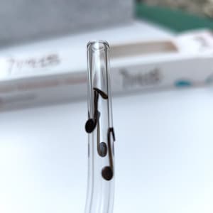 Straw, Note Glass Straw, Smoothee Glass Straws With Note, Handmade Wine Glass Straw, Wavy Glass Straw, Bent Glass Straws,