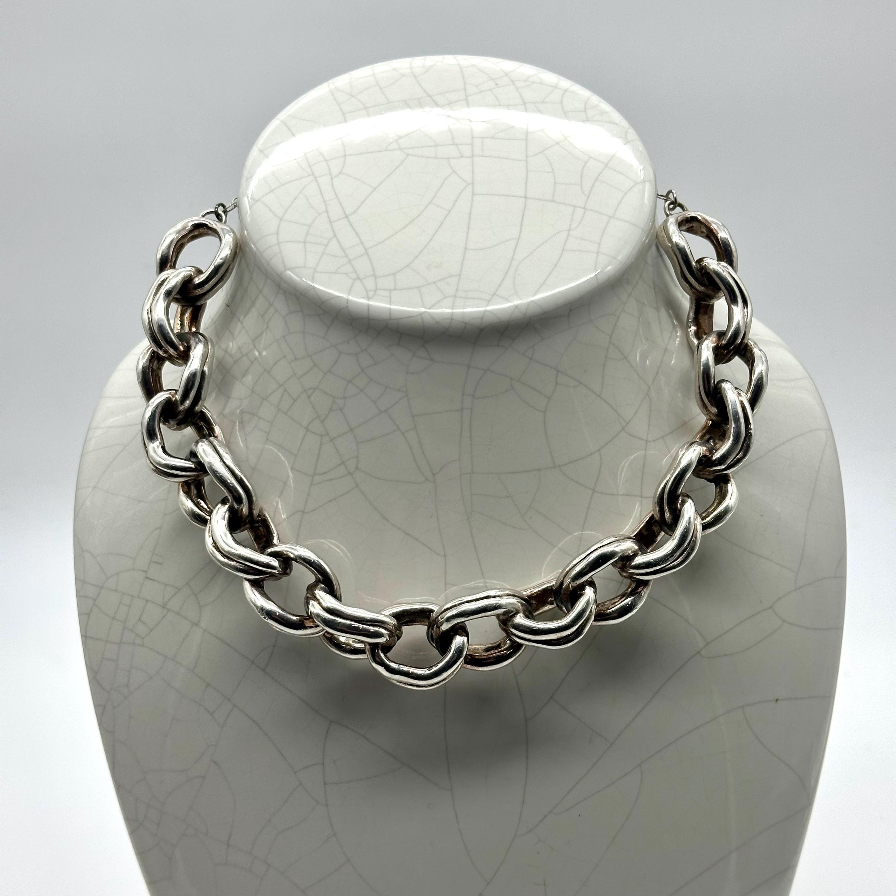 Vintage .925 Sterling Silver Rigid / Adjustable Chain