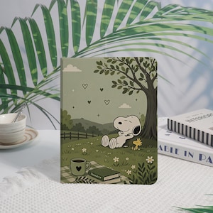 Snoopy-iPad-Hülle mit Stiftfach für iPad Air 6/7, 11" und 13", personalisiertes iPad Mini-Geschenk, iPad Pro 2022/2023/2024/2025-Hülle