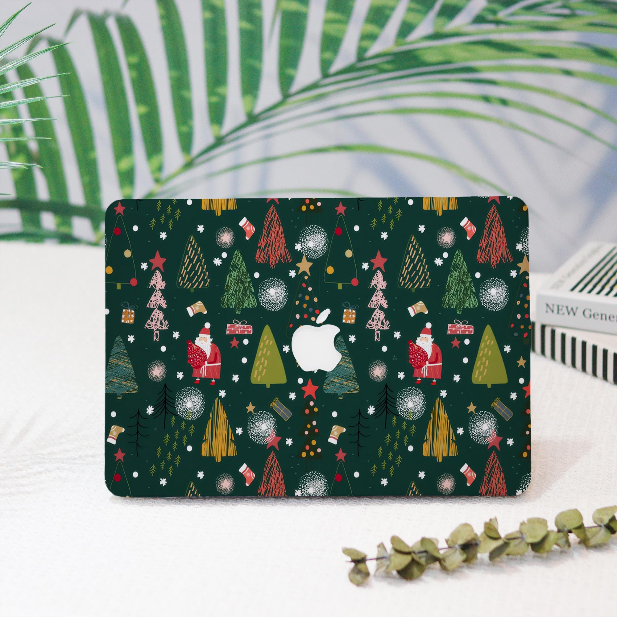 Sapin de Noël Coque personnalisée, MacBook Pro 16/14 2024, MacBook Air15, MacBook12, MacBook Air 13 Air 11, MacBook Pro13, MacBook Ret 15/13