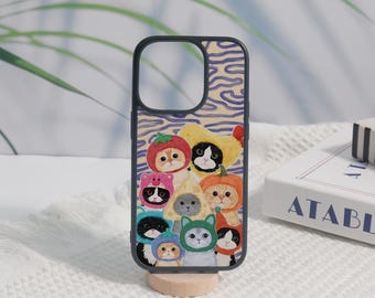 Cute Cat iPhone 16 Case, iPhone 16 15 14 13 12 11 Pro Max Soft Case, iPhone16 15 14 13 12 11 X, iPhone 16 15 14 Plus Case,Cover Gift