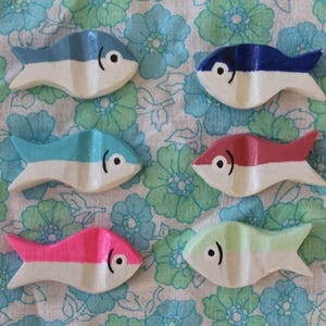 Fisch Magnete, dekorative Kühlschrankmagnete, Schließfachzubehör, Ocean Theme Decor, handgemacht, Geschenk für Fischer, Strandliebhaber, Nautisches Dekor
